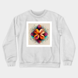 Flower Art Illustration Abstract Pattern Floral roses Crewneck Sweatshirt